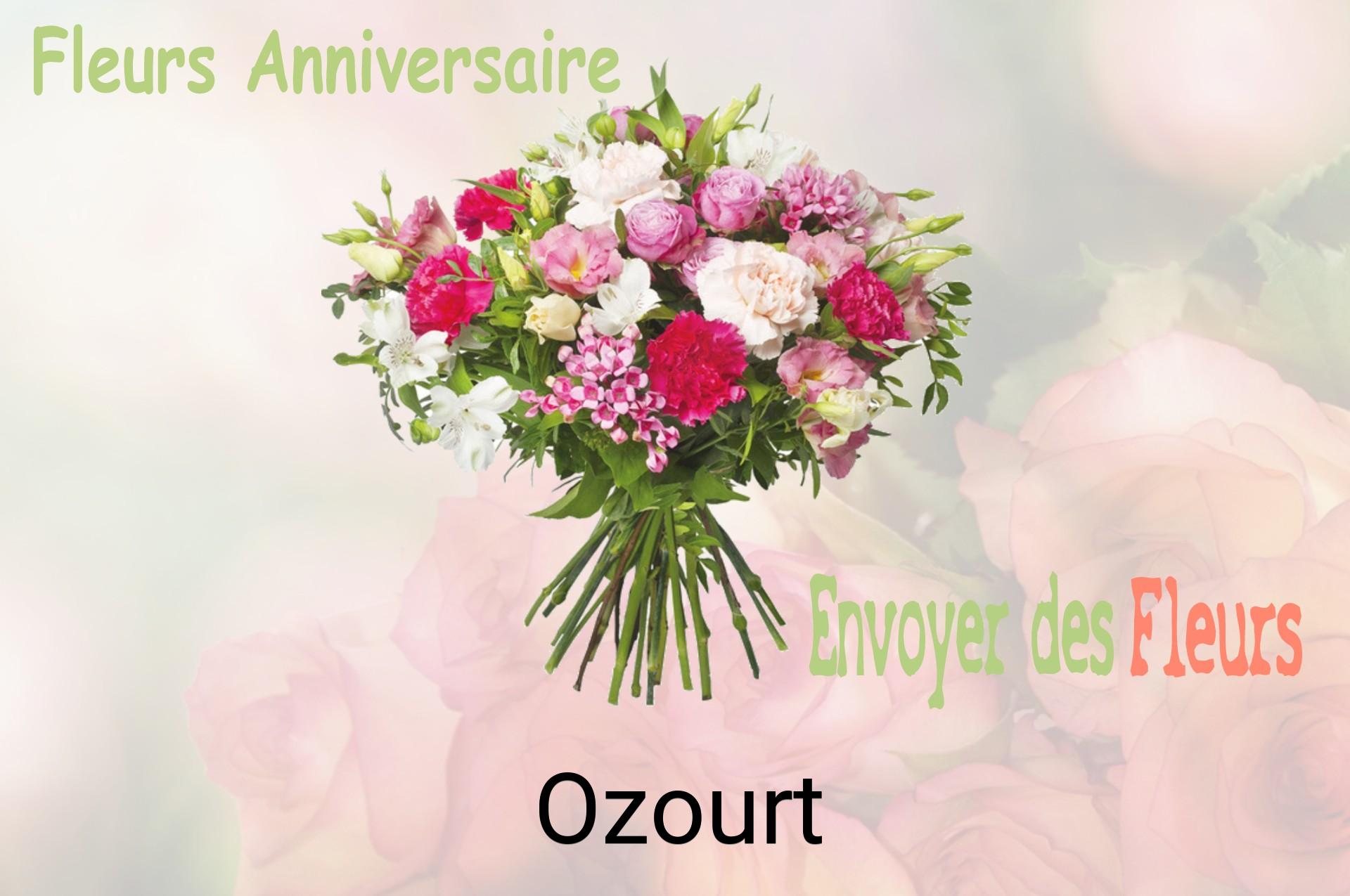 Bouquet de fleurs d’anniversaire livré à Ozourt